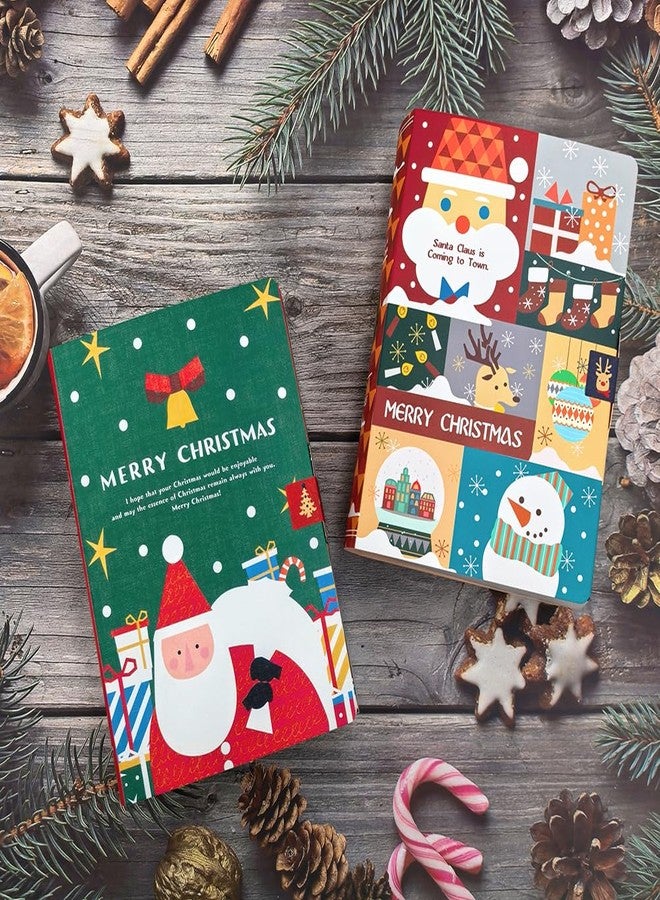 Suponey Christmas Gift Boxes, 10 Pcs Book Shape Treat Boxes Christmas Party Favor Box Santa Wrapping Box for Candy Cookie Goodie and Home Décor - Image 2